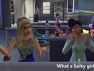 Shemale Fucks女の子 The Sims XXX The club