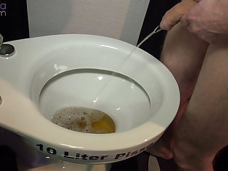 Two Sluts vs a toilet bowl full of piss!